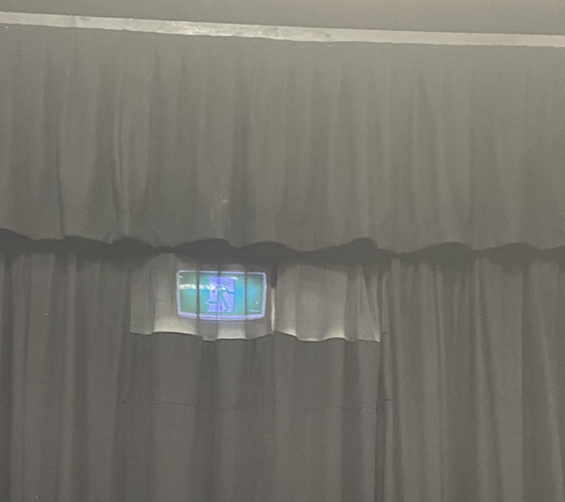 Compliance Curtain Fire Exit Sign Mesh
