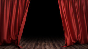 3d Illustration Luxury Red Silk Velvet Curtains Decoration Design Ideas Red Stage Curtain Theater Opera Scene Backdrop Mock Up Your Design Project 300x169