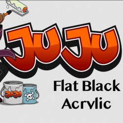 juju flat black acrylic paint