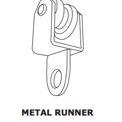 steel curtain track runners