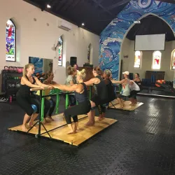 Alternative view of Portable Pilates Barre Platform - STM Beam Barre