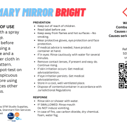 Mary mirror bright mirror cleaner back label